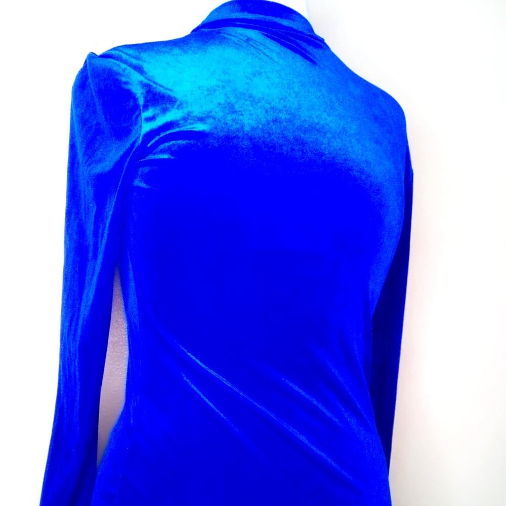 ROYAL BLUE SHEIN SWEATER DRESS - Picture 3 of 12